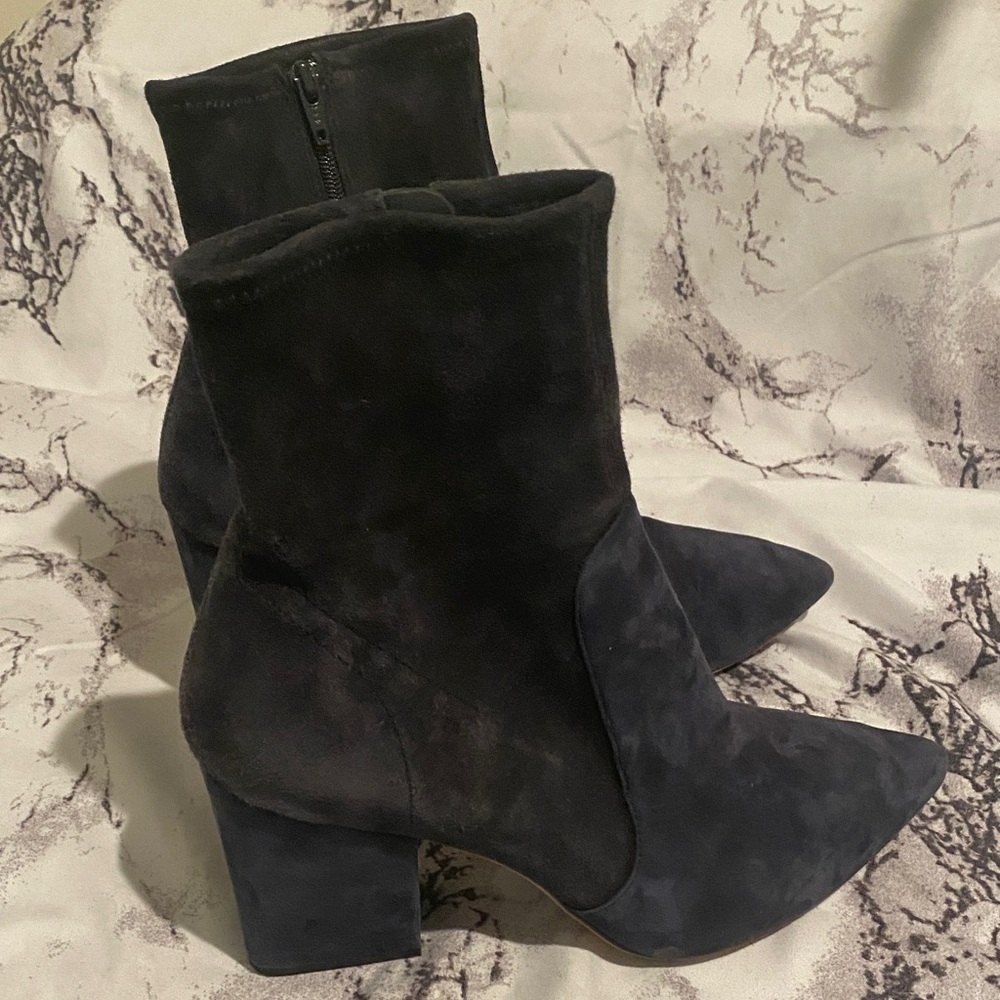 Loeffler Randall Charcoal Suede Heeled Boots